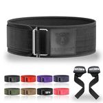 BEAR GRIP - Self-Locking Weight Lifting Belt, Premium Weightlifting Belt for Crossfit, Power Lifting, Bodybuilding, Lifting Belt for Men and Women, Workout Belt for Liftin (Black2, M)