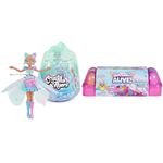 HATCHIMALS Crystal Flyers, Pastel Kawaii Doll Magical Flying Toy with Lights, Kids’ Toys for Girls and Boys Aged 5 and up & Alive, Egg Carton Toy with 5 Mini Figures in Self-Hatching Eggs