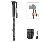 Koolehaoda Camera Monopod Carbon Fiber for DSLR Canon Nikon Sony Video Camcorder, 65inch Portable Travel Monopod Unipod Walking Trekking Stick