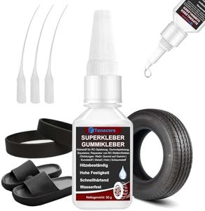 Tenacore 30g Gummikleber Extra Stark Wasserfest, Starke Bindung Gummi Kleber Transparent, Sekundenkleber Extra Stark für Gummiprodukte, Reifen, Stiefel, Gürtel, Bastelarbeiten