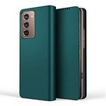 BELLA BEAR Case for Samsung Galaxy Z Fold 2 5G Cover[Wallet Case][Kickstand][Split Leather Case] Suitable for Galaxy Z Fold 2 5G Case(Green)