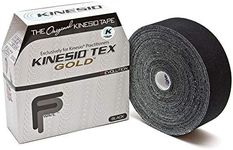 Kinesio Taping - Elastic Therapeutic Athletic Tape Tex Gold FP - Bulk Roll - Black – 2 in. x 103 ft