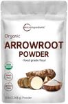 Organic Arrowroot Powder (Flour), 5lb (80oz) | Premium Source from Arrowroot Plants | Unflavored Thickening Agent for Cooking & Baking | Substitute for Cornstarch or Wheat | Non-GMO, Gluten Free