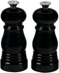 Le Creuset Classic Salt and Pepper Mill Set, Personal Use, Chip-Resistant ABS Plastic, Anti-Corrosion, 11 cm, Black Onyx, 96002500140000