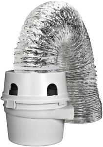 Dundas Jafine TDIDVKZW Indoor Dryer Vent Kit with 4-Inch by 5-Foot Proflex Duct, 4 Inch, White