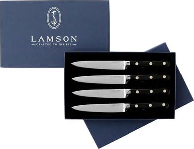 Lamson 5" Premier Forged Steak Knives, 4-Piece Set, Fine Edge (MIDNIGHT)