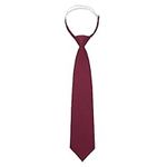 Mantieqingway Ties for Women, Pre-tied Adjustable Girls/Boys Neckties for Uniforms, School, JK/JC Cosplay, T-shirt Accessory, Wine Red, Medium