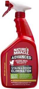 Nature’s Miracle Advanced Stain & Odor Eliminator, 32 Ounces, Sunny Lemon Scent, Severe Mess Enzymatic Formula For Tough Pet Messes