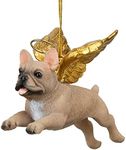 Design Toscano Honor The Pooch: French Bull Holiday Dog Angel Ornament