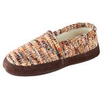 Acorn Womens Moc Slipper with Premium Memory Foam, Sunset Cable Knit, 9.5-10.5