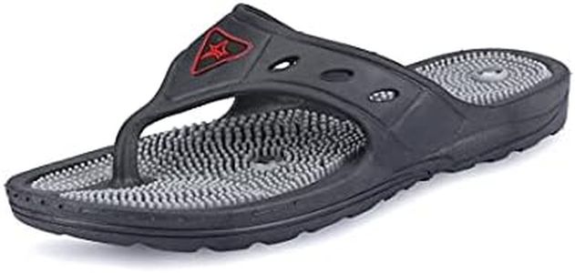EKIN acupressure and Magnetic Slippers for Blood Circulation Foot Massager Slippers For Men and Women Grey (Size-8)