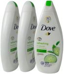 3 Dove Nourishing and Restore Body Wash 16.9oz, Go freash-Cucumber & green tea)10