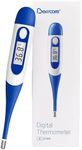 Berrcom Digital Thermometer for Adult and Kid,Oral and Underarm Thermometer with Fever Alarm,C/F Switchable Rectal Thermometer with Soft Tips Thermometer