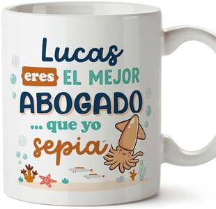 MUGFFINS Tazas Personalizadas para ABOGADO hombre - En Español - Mejor que yo Sepia - 11 oz / 330 ml - Regalo Personalizable original y divertido
