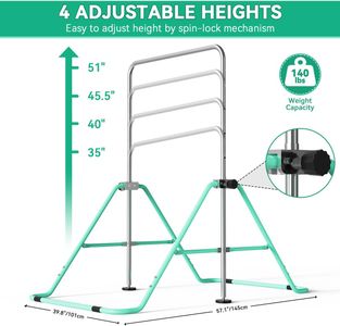 FBSPORT Folding Gymnastics Bar – Adjustable Training Equipment