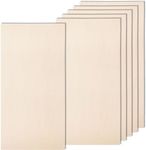 6 Pack 12 x 24 x 1/4 Inch-6mm Thick Basswood Sheets for Crafts Unfinished Plywood Sheets Rectangular Wood Panel Boards for DIY Laser Project, Wood Burning, Engraving, Architectural Models, Staining