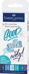 FABER-CASTELL Pitt Artist Pen Ensemble de feutres à l’encre de chine pigmentée pour calligraphie