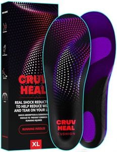 Running Insoles Men Women - Athletic Shock Absorbing Gel Insoles - Runner’s Knee - Reduce Muscle Soreness - Plantar Fasciitis - For Sport Shoes (XL)