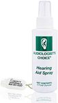 Audiologist's Choice Hearing Aid Cleaner (4 oz Spray) - Cleans Your Hearing Aids - Includes Liberty Hearing Aid Battery Keychain