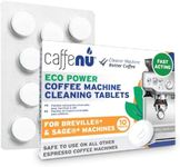 Caffenu Sage & Breville Coffee Machine Cleaning Tablets 10 Pack x 1.4g | Espresso Machine Cleaning Tablets Clean Internal Parts, Portafilter, Inaccessible Areas | Used With Descaling