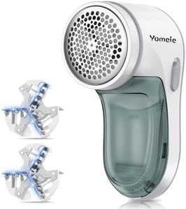 Yomeie Fabric Shaver, Electric Lint Remover for Clothes, Lint Shaver for Clothing, Sweater Shaver and Pill Remover, Depiller, Efficient, Easy Remove Fuzz, Lint, Pilling from Couch - Battery Operated
