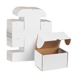 WIFTREY 7x5x4 White Shipping Boxes 25 Pack for Small Business, Small Corrugated Cardboard Boxes for Mailing, Packing, Shipping