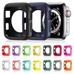 16 Pieces Soft TPU Protective Watch Case Anti-Scratch Silicone Protector Soft Flexible TPU Thin Lightweight Bumper Cover for Smartwatch Series(44 mm)