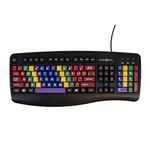 Kids Chester Creek Keyboard USB Wired Connection LessonBoard Multi-Colored Keys for Training and Practice Touch Typing from an Early Age, for Children and Adults