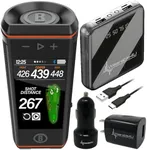 Bushnell Wingman HD View Golf Speaker, 3.5" Touchscreen, GPS Distances, Premium 360° Audio, Waterproof Design, Magnetic Cart Mount with Wearable4U PowerBank & Car/Wall Chargers Bundle