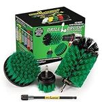 Drill Brush Power Scrubber by Useful Products – Drillbrush Green Kitchen Drill Brushes with Long Reach Extender - Drill Brush Extension Attachment Kit - Rotary Cleaning Brush Attachment for Drill