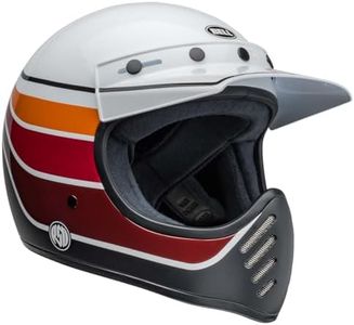 BELL Moto-3 Helmet (Gloss RSD Saddleback Satin Gray/White/Black - Large)