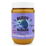 BUDDY BUDDER, Superberry Snoot, 100% Natural Dog Peanut Butter, Healthy Peanut Butter Dog Treats, Dog Enrichment, Dog Pill Pocket, Made in USA (17oz jar)