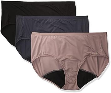 JUST MY SIZE Women's Fresh & Dry 3-Pack Plus Size Briefs, Assorted, 10 Plus