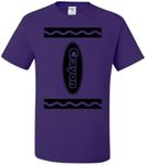 On Coast Crayon Crayon Halloween Purim Costume Unisex Novelty T-Shirt, Violet, S