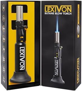 LEXIVON Butane Blow Torch, Refillable Upright Lighter with Adjustable Flame and Pro-Grade Aluminum Tank | Ideal for Soldering and Kitchen Tasks (LX-760)