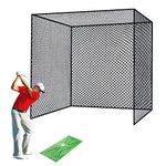 Tongmo Golf Cage Net - 10x10x10ft, Golf Hitting Net and Personal Driving Range for Indoor and Outdoor Practice, Hang for Ceiling, Garage, Basement, or The Frame You Made (10x10x10ft)