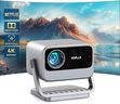 【Netflix Officially & Dolby Audio】Smart 4K Projector, Auto Focus & Keystone, VOPLLS 700 ANSI Full HD 1080P WiFi 6 Bluetooth Portable Projector, 60Hz Home Cinema Projectors for iOS/Android/Outdoor