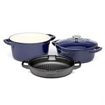 NATIVO 5 pc Stackable Cast Iron Coo