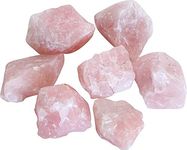 Rocksmins Rose Quartz Pink 800Gm Natural Rough Crystal Stone for Love, Attraction, Reiki Healing and Crystal Healing Stones Aura Cleaning for Tumbling, Chakras, Vastu & Meditation