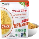 Pasta Zing Spaghetti Pasta Made with 100% Italian Durum Wheat | Ready to Eat Meals in 55 seconds | Fully Cooked, Microwave Meals, Ready Pasta for Dinner, Easy Dinner Sides | (Pack of 7, 7.05 Ounce)