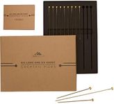 A Bar Above Gold Cocktail Picks – Combo Pack 12pc (4” & 8" (6 pcs each) Perfect Bar Tools, Metal Stir Sticks for Bloody Mary, Tom Collins, Olive Skewers, Drink Garnish, Shrimp or Appetizer Charcuterie