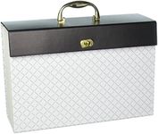 U Brands Modern-Noir Expandable File 19 Pocket, White (201A0206)