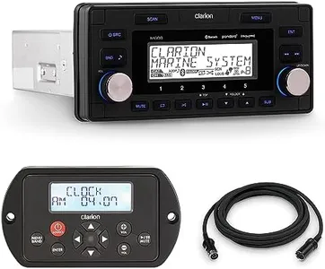 Clarion Marine M608 Marine Bluetooth 4-Zone Digital Media Receiver & MW3 Wired Remote Control w/ 2-Line LCD Display & 25' Cable