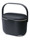 Addis 515630 2.5 Litre Kitchen Compost Caddy, Black/Grey, 2.5L