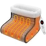 Electric Foot Warmer for Men and Women, Fast Heating Pad for Foot with 6 Heat Settings, Automatic Shut-Off and Machine Washable Heated Foot Warmer