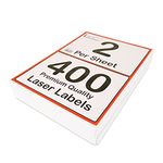 [400 Labels] Self Adhesive White Sticky Printer Labels for A4 Printer 2 per Sheet | A5 Sticky Printer 2 per A4 Sheet Address Labels | Laser Printer Labels 2 per Sheet for All Types of A4 Printer