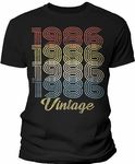 38th Birthday Gift Shirt for Men - Vintage 1986 Retro Birthday - 004 - F/Black-5X