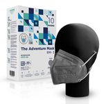 The Adventure Mask Grey FFP3 Face Masks with Ear Loops | 5 Layer Filtration Protection CE Certified | Box of 10