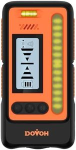 DOVOH High Accuracy Laser Level Receiver : Dual LCD Display Laser Level Detector 197ft in Sunlight Outdoors, Loud Speaker, IP54 Shock-resistant, DR1