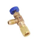 Mass Pro Refrigerant Safety Filling/Charging Valves Brass Air Conditioning Adapters Liquid Safety Valves, Refrigerant Safety Valve (1/4" x 1/4" SAE Thread For R22)